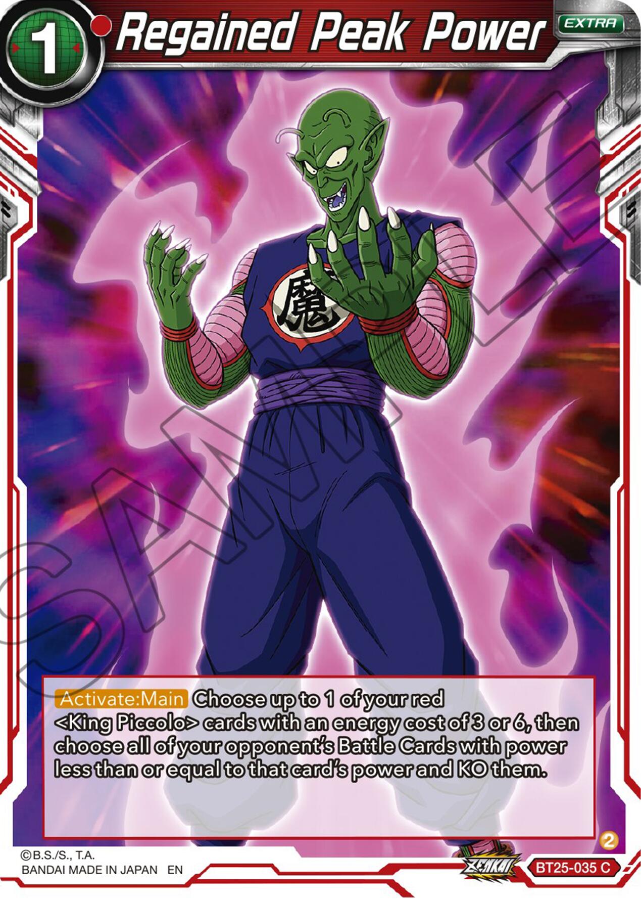 Regained Peak Power (BT25-035) [Legend of the Dragon Balls] Parallel Foil