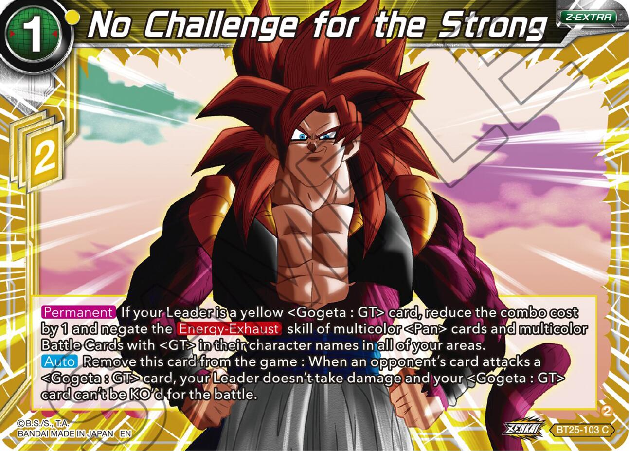 No Challenge for the Strong (BT25-103 C) [Legend of the Dragon Balls] Parallel Foil