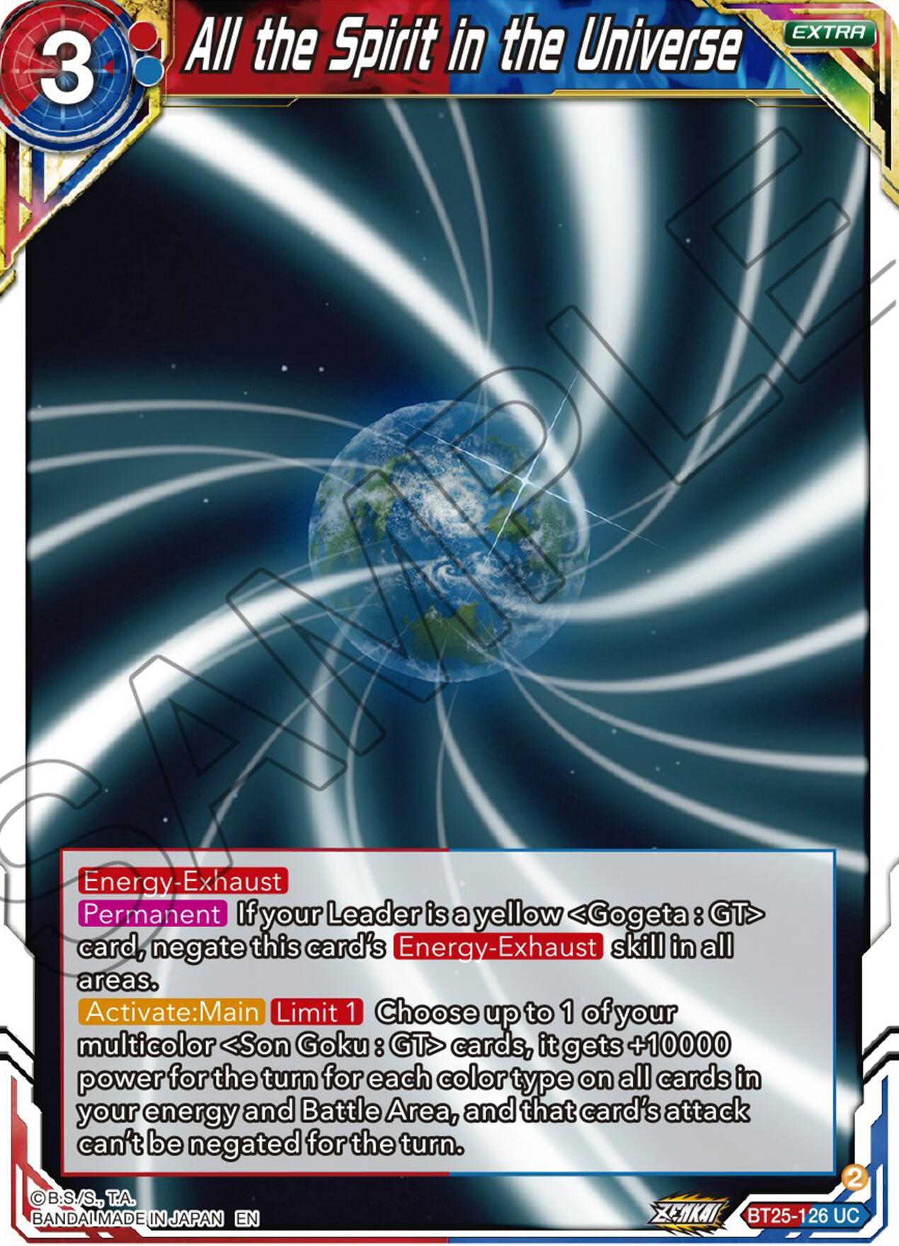 All the Spirit in the Universe (BT25-126) [Legend of the Dragon Balls] Parallel Foil