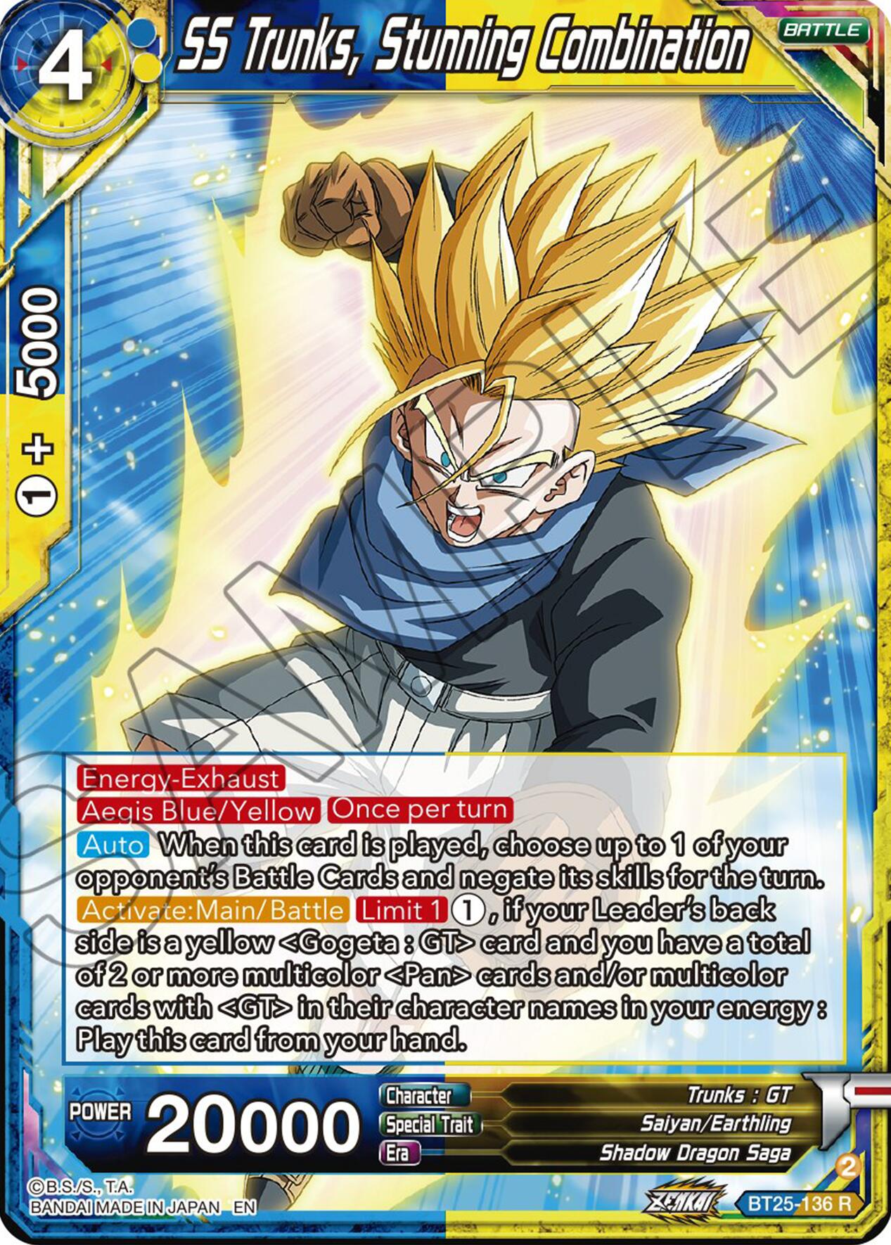 SS Trunks, Stunning Combination (BT25-136) [Legend of the Dragon Balls] Parallel Foil