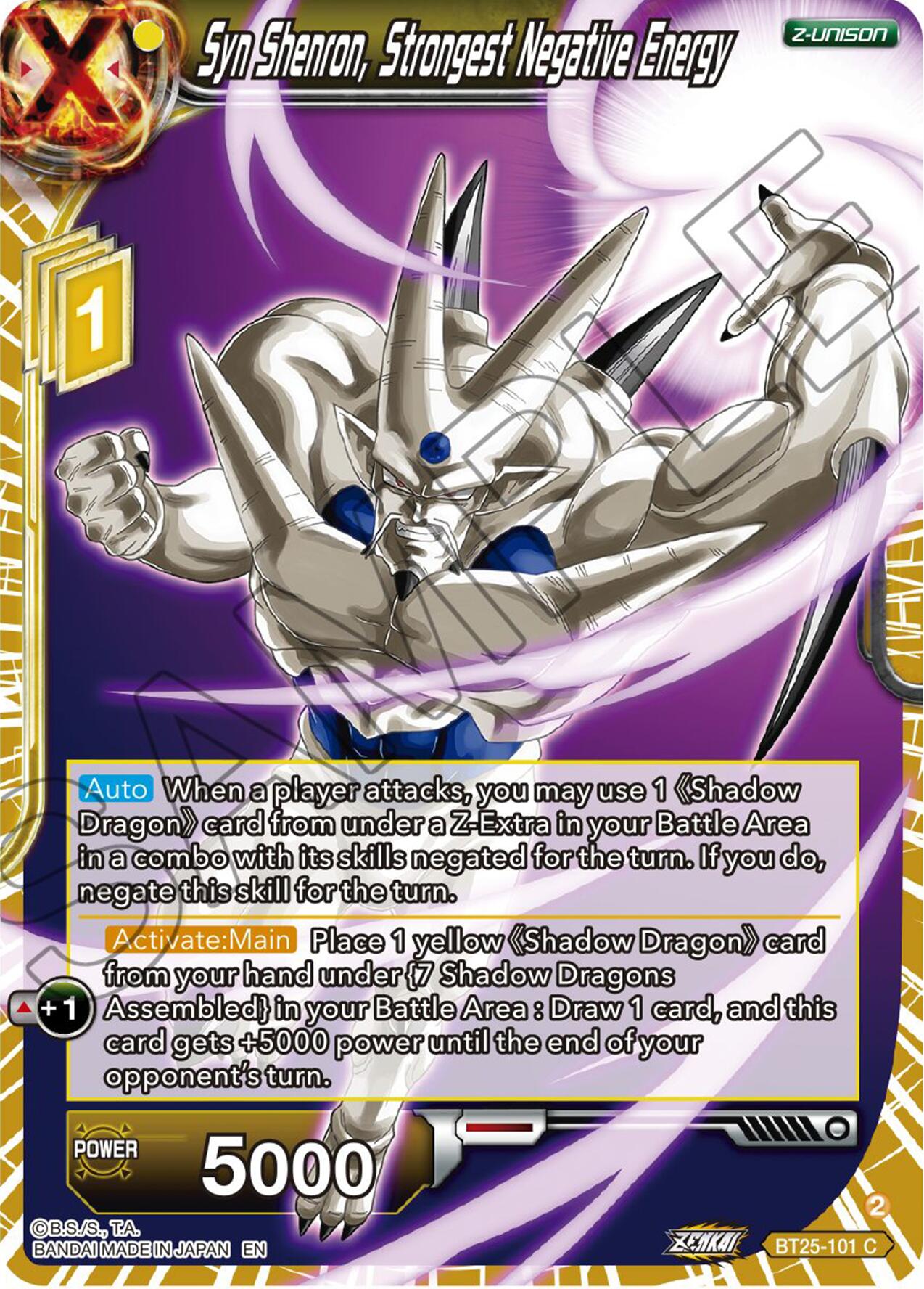 Syn Shenron, Strongest Negative Energy (BT25-101) [Legend of the Dragon Balls] Parallel Foil