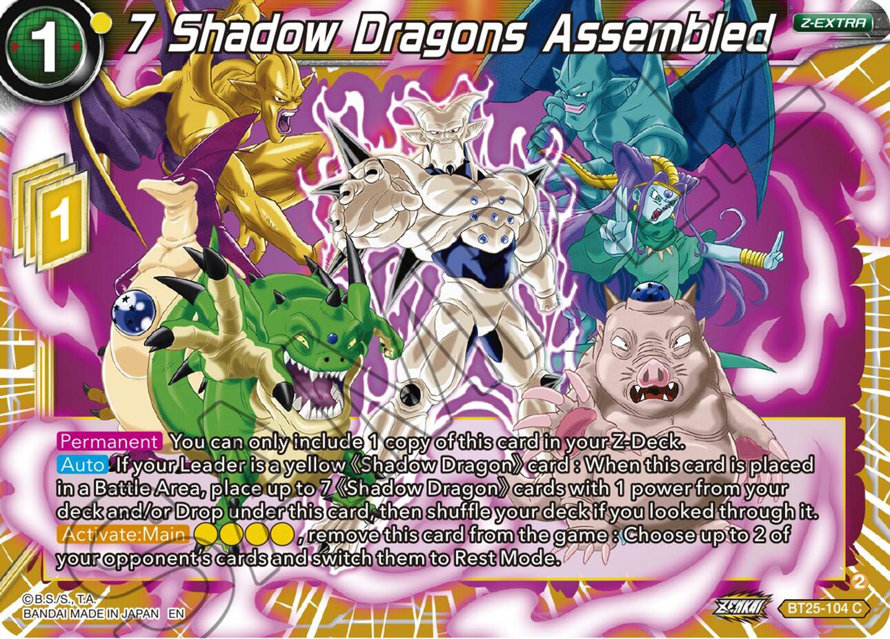 7 Shadow Dragons Assembled (BT25-104) [Legend of the Dragon Balls] Parallel Foil