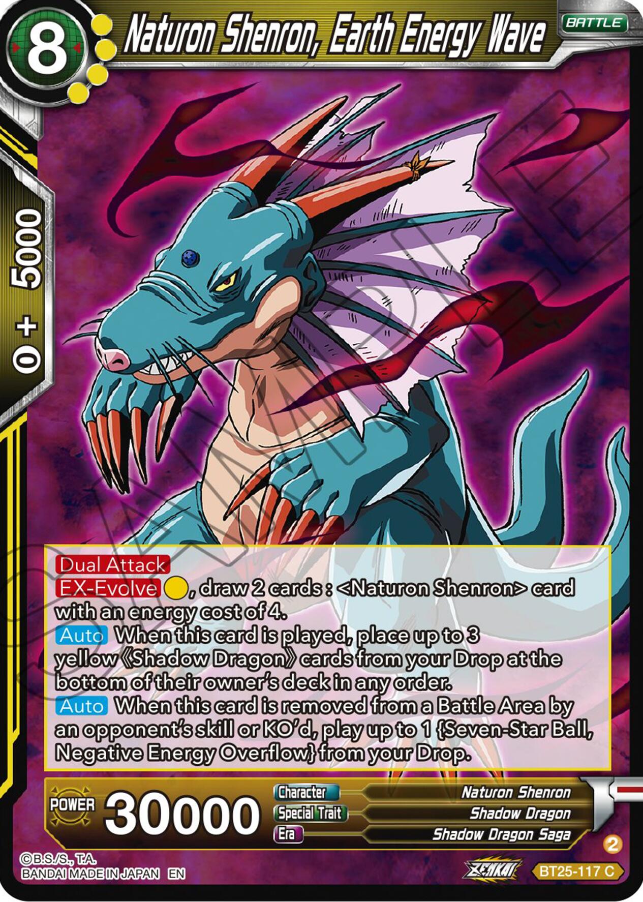 Naturon Shenron, Earth Energy Wave (BT25-117) [Legend of the Dragon Balls] Parallel Foil