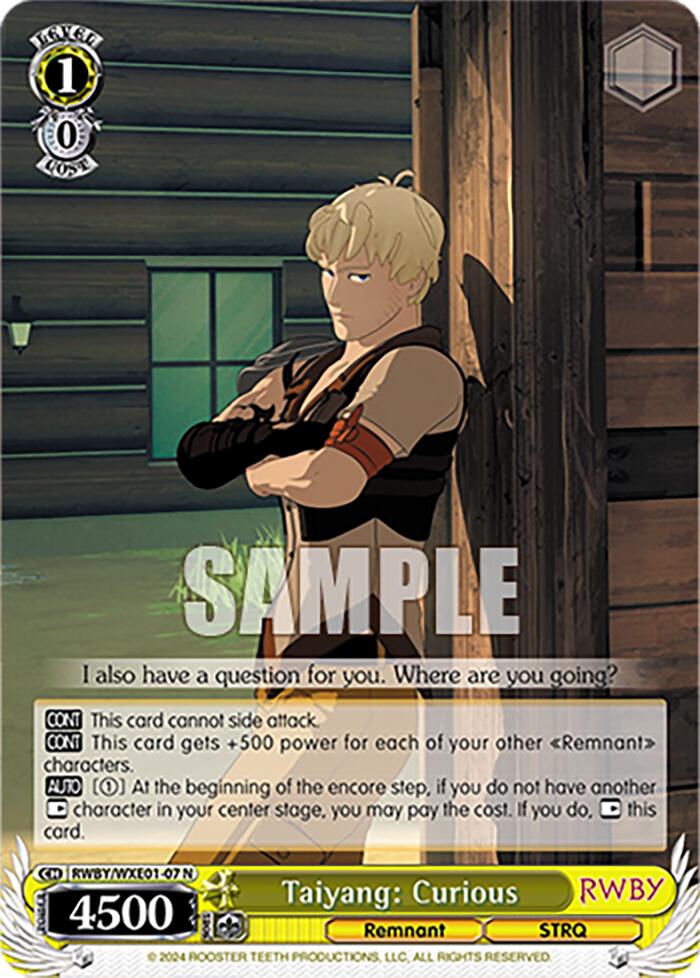 Taiyang: Curious (RWBY/WXE01-07 N) - RWBY Premium Booster