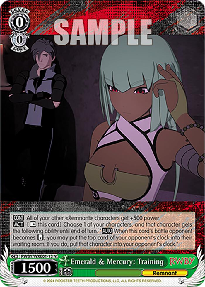 Emerald & Mercury: Training (RWBY/WXE01-13 N) - RWBY Premium Booster