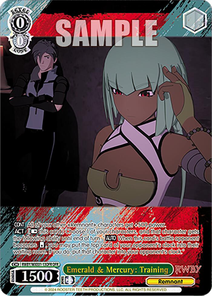 Emerald & Mercury: Training (OFR) (RWBY/WXE01-13OFR OFR) - RWBY Premium Booster