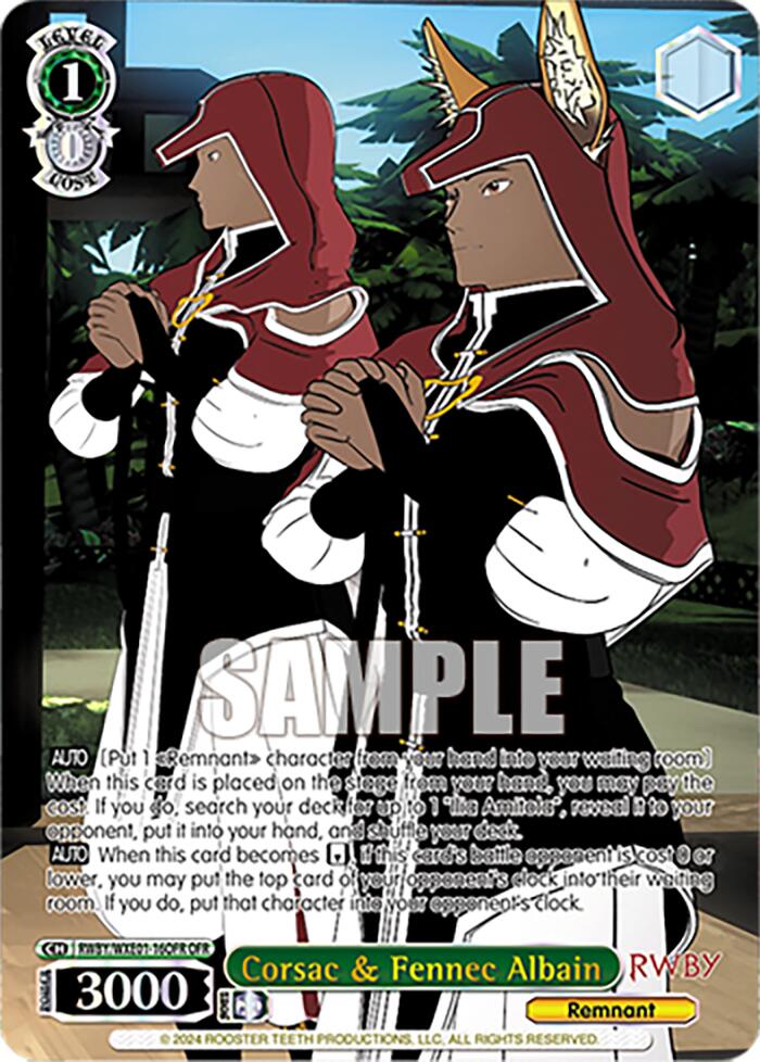 Corsac & Fennec Albain (OFR) (RWBY/WXE01-16OFR OFR) - RWBY Premium Booster