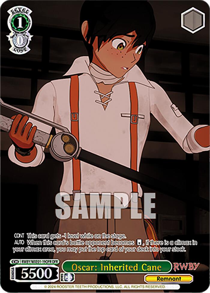 Oscar: Inherited Cane (OFR) (RWBY/WXE01-19OFR OFR) - RWBY Premium Booster