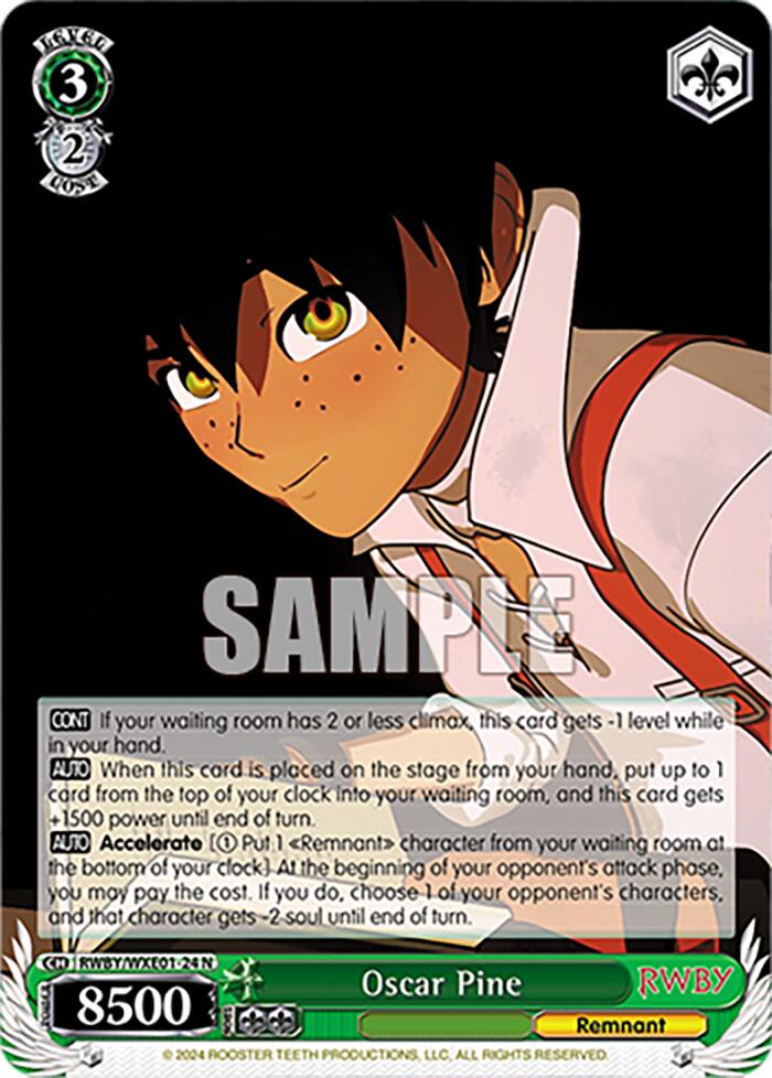 Oscar Pine (RWBY/WXE01-24 N) - RWBY Premium Booster