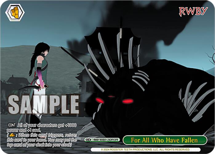 For All Who Have Fallen (OFR) (RWBY/WXE01-25OFR OFR) - RWBY Premium Booster