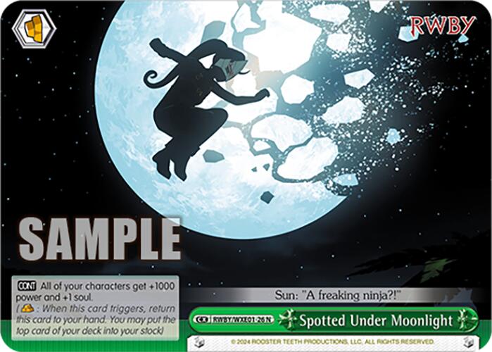 Spotted Under Moonlight (RWBY/WXE01-26 N) - RWBY Premium Booster
