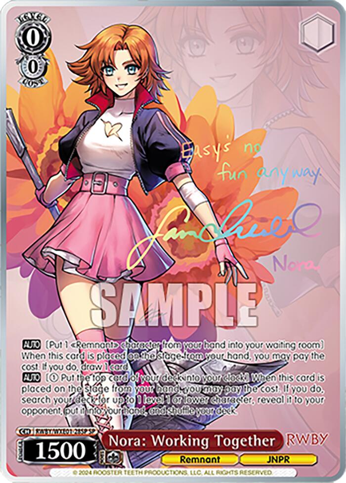 Nora: Working Together (SP) (RWBY/WXE01-28SP SP) - RWBY Premium Booster