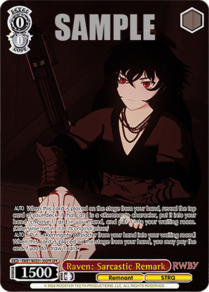 Raven: Sarcastic Remark (OFR) (RWBY/WXE01-30OFR OFR) - RWBY Premium Booster