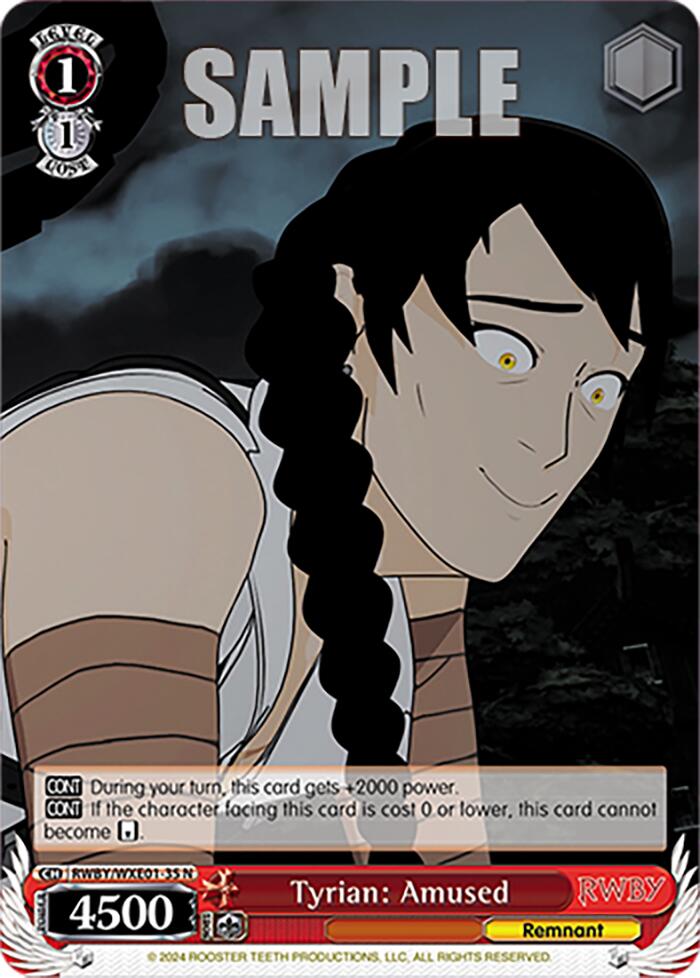 Tyrian: Amused (RWBY/WXE01-35 N) - RWBY Premium Booster