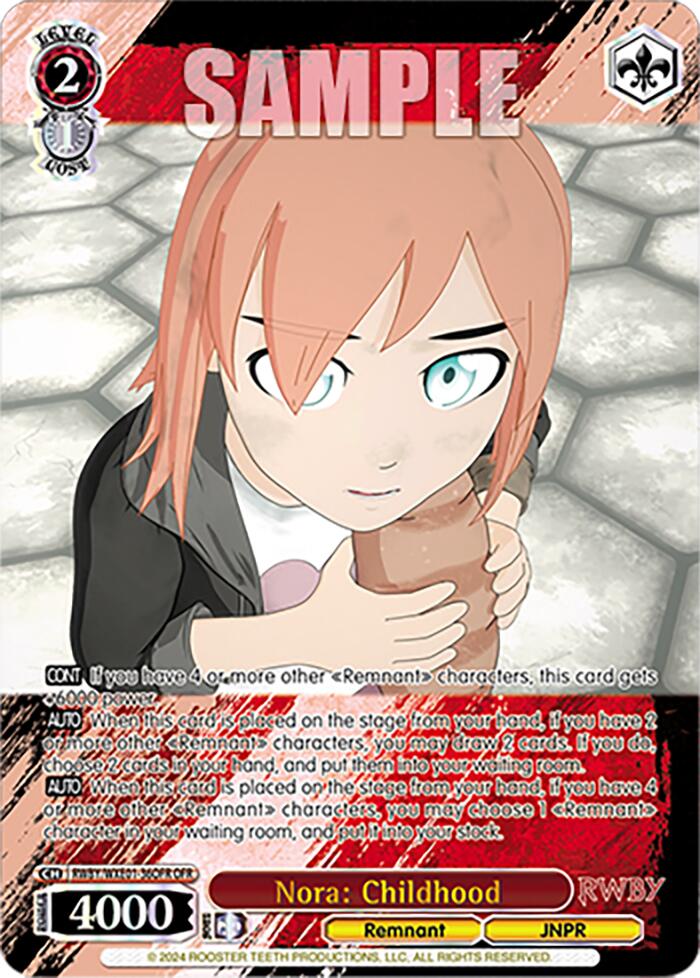 Nora: Childhood (OFR) (RWBY/WXE01-36OFR OFR) - RWBY Premium Booster