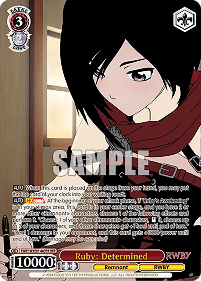 Ruby: Determined (OFR) (RWBY/WXE01-44OFR OFR) - RWBY Premium Booster