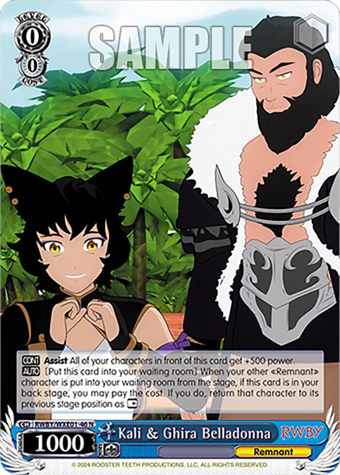Kali & Ghira Belladonna (RWBY/WXE01-46 N) - RWBY Premium Booster
