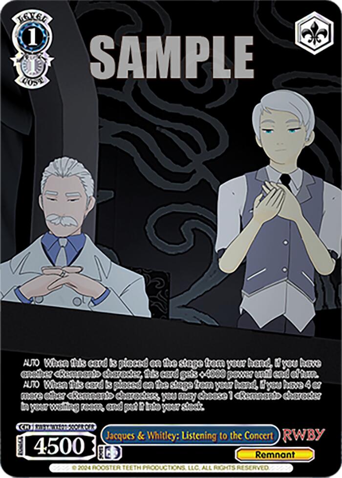 Jacques & Whitley: Listening to the Concert (OFR) (RWBY/WXE01-50OFR OFR) - RWBY Premium Booster