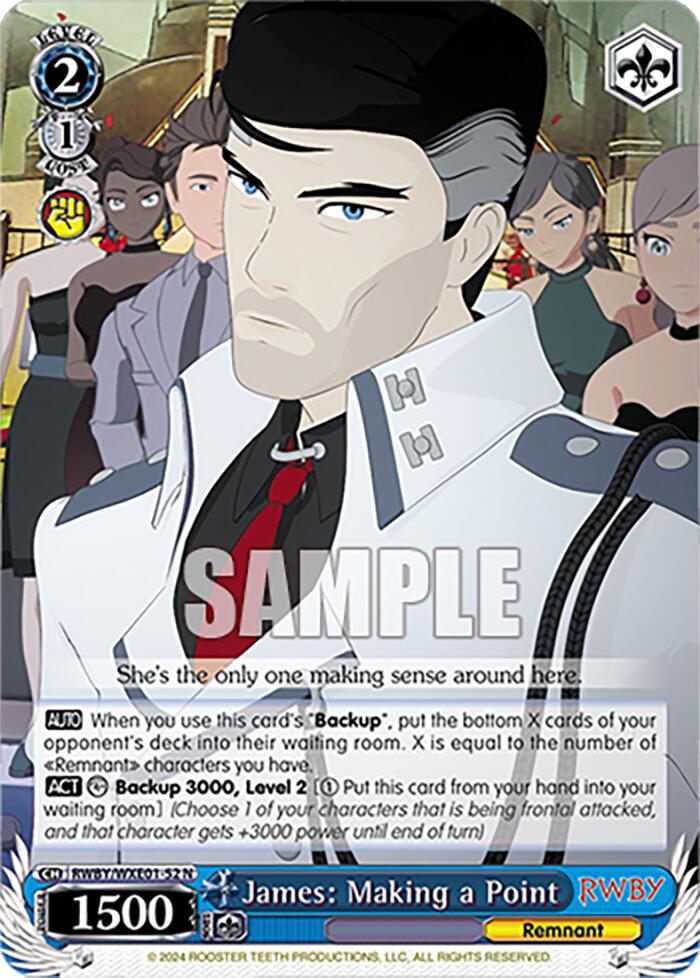 James: Making a Point (RWBY/WXE01-52 N) - RWBY Premium Booster