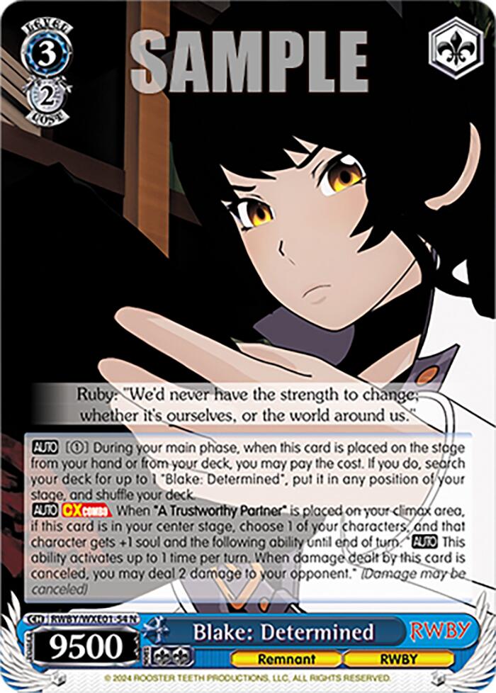 Blake: Determined (RWBY/WXE01-54 N) - RWBY Premium Booster