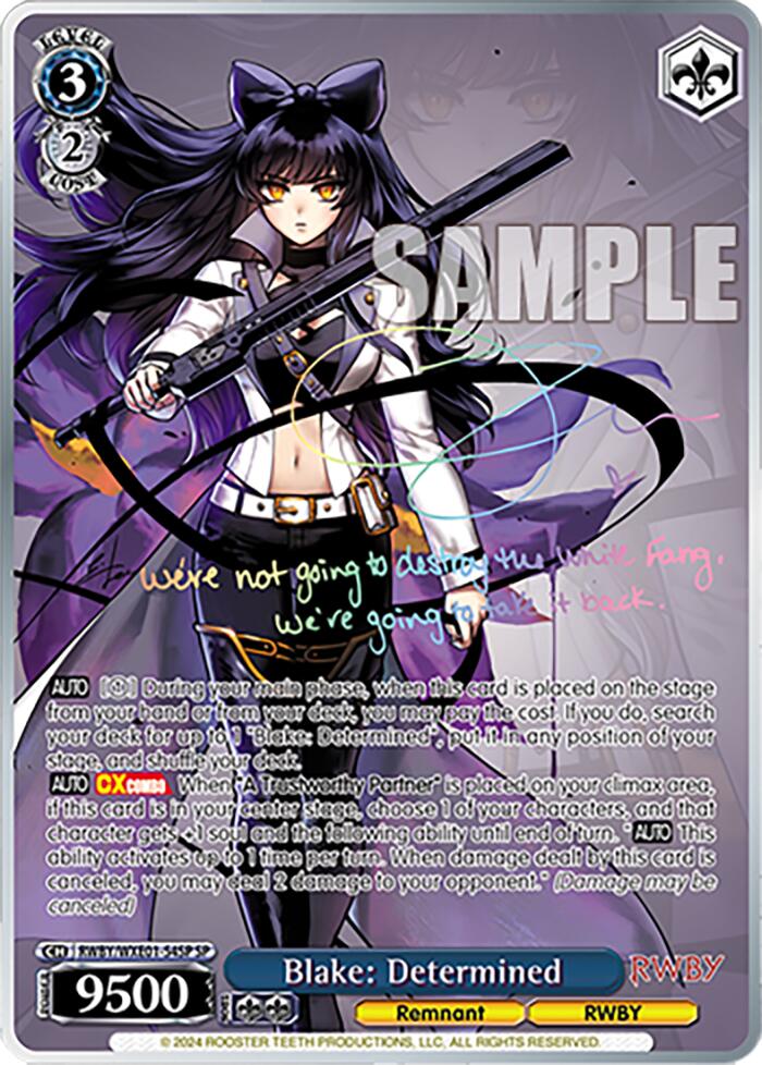 Blake: Determined (SP) (RWBY/WXE01-54SP SP) - RWBY Premium Booster