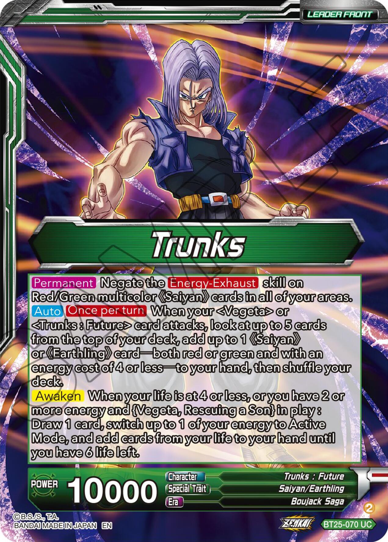 Trunks // SS Trunks, Tournament Battle to the Death (BT25-070) [Legend of the Dragon Balls] Parallel Foil