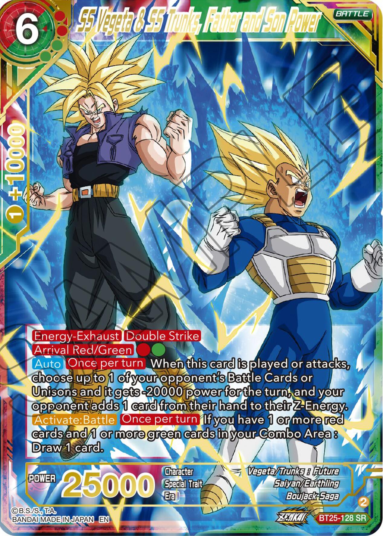 SS Vegeta & SS Trunks, Father and Son Power (BT25-128) [Legend of the Dragon Balls] Parallel Foil