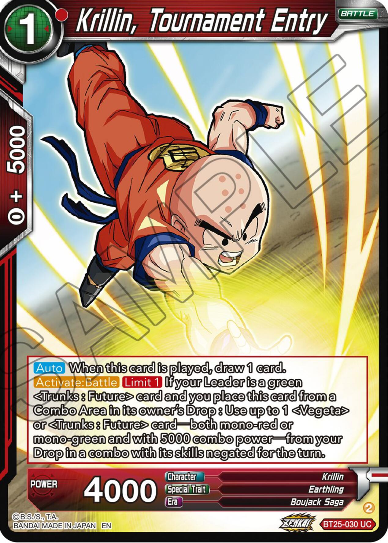 Krillin, Tournament Entry (BT25-030) [Legend of the Dragon Balls] Parallel Foil