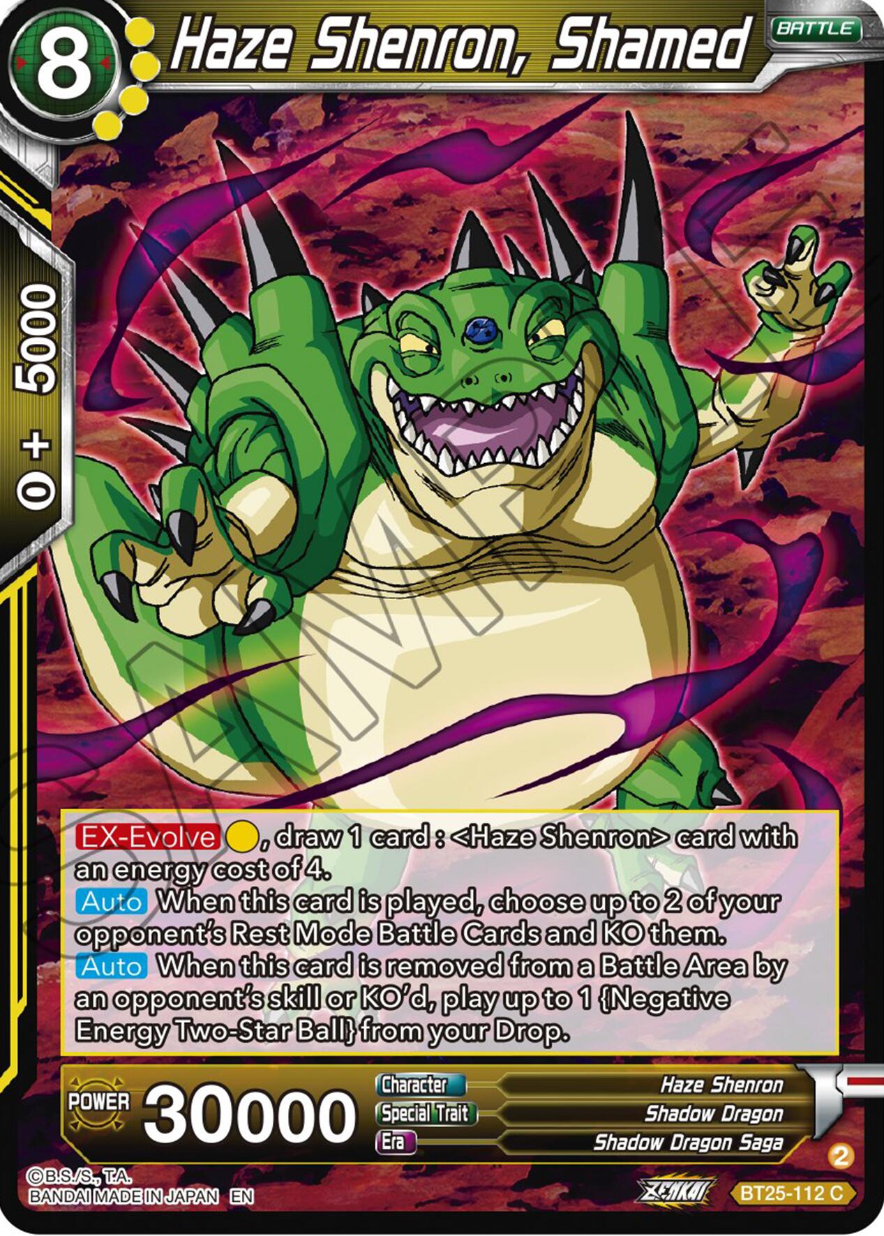 Haze Shenron, Shamed (BT25-112) [Legend of the Dragon Balls] Parallel Foil