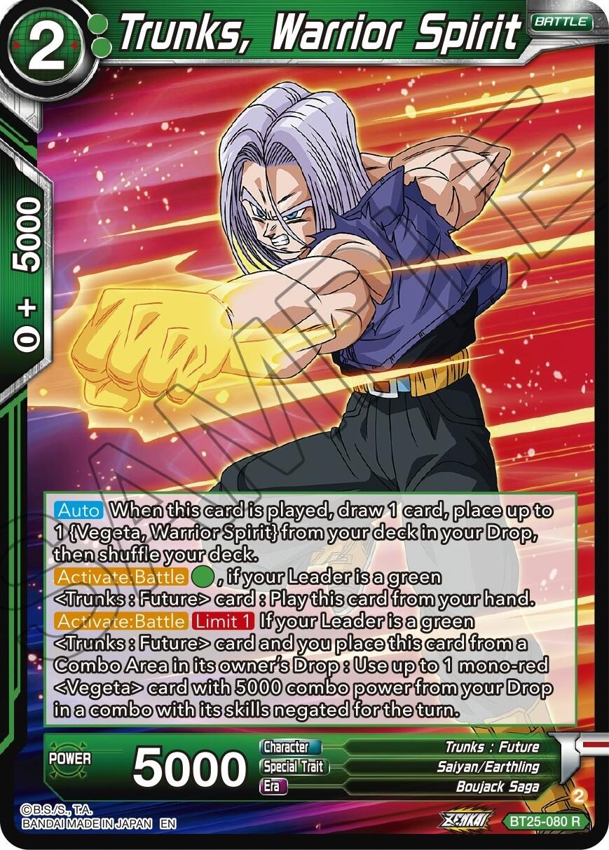 Trunks, Warrior Spirit (BT25-080) [Legend of the Dragon Balls] Parallel Foil