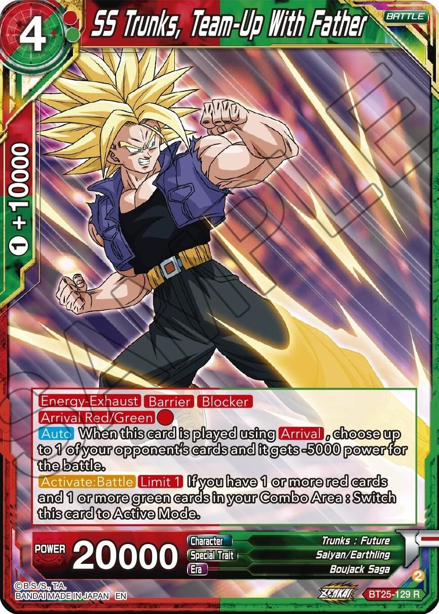 SS Trunks, Team-Up With Father (BT25-129) [Legend of the Dragon Balls] Parallel Foil