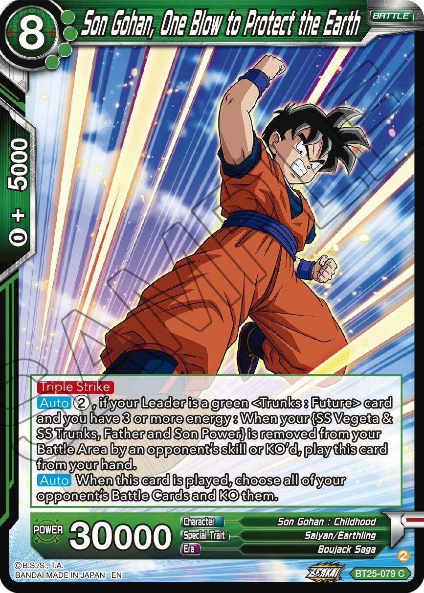Son Gohan, One Blow to Protect the Earth (BT25-079) [Legend of the Dragon Balls] Parallel Foil