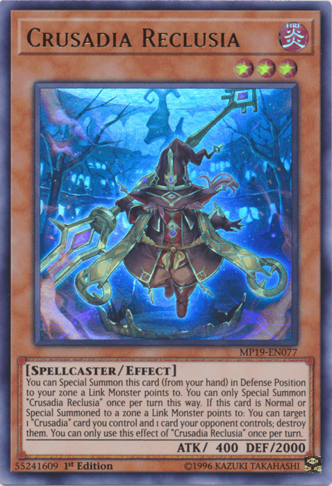 Crusadia Reclusia [MP19-EN077] Ultra Rare - Josh's Cards