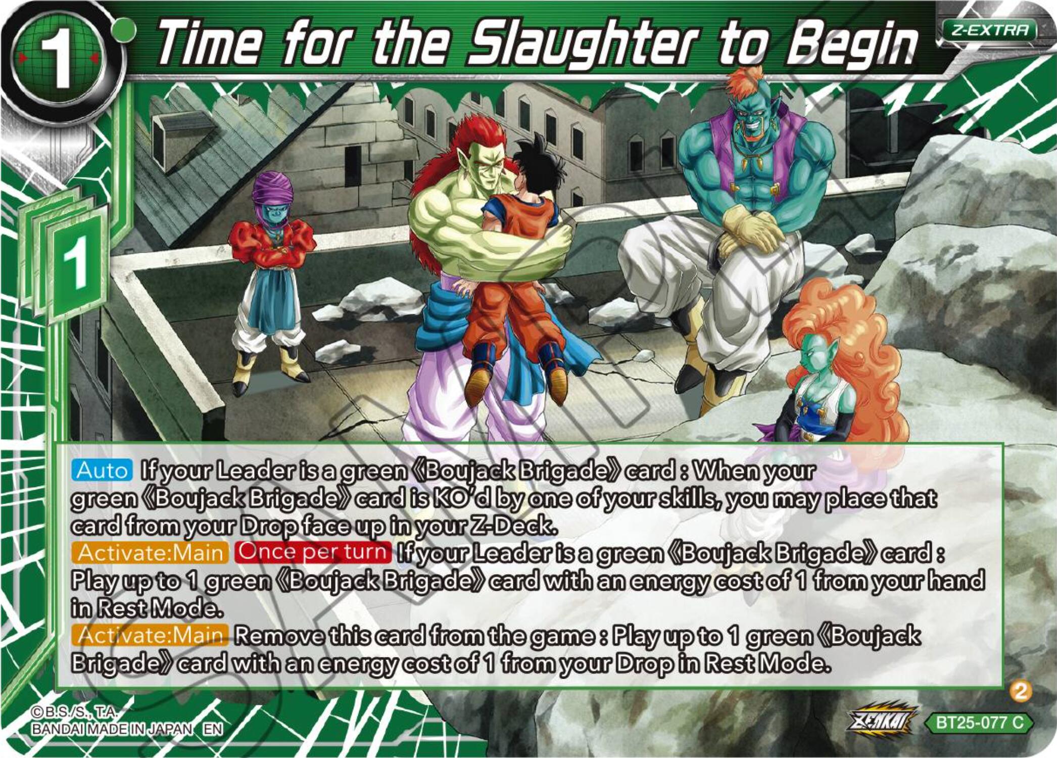 Time for the Slaughter to Begin (BT25-077) [Legend of the Dragon Balls] Parallel Foil