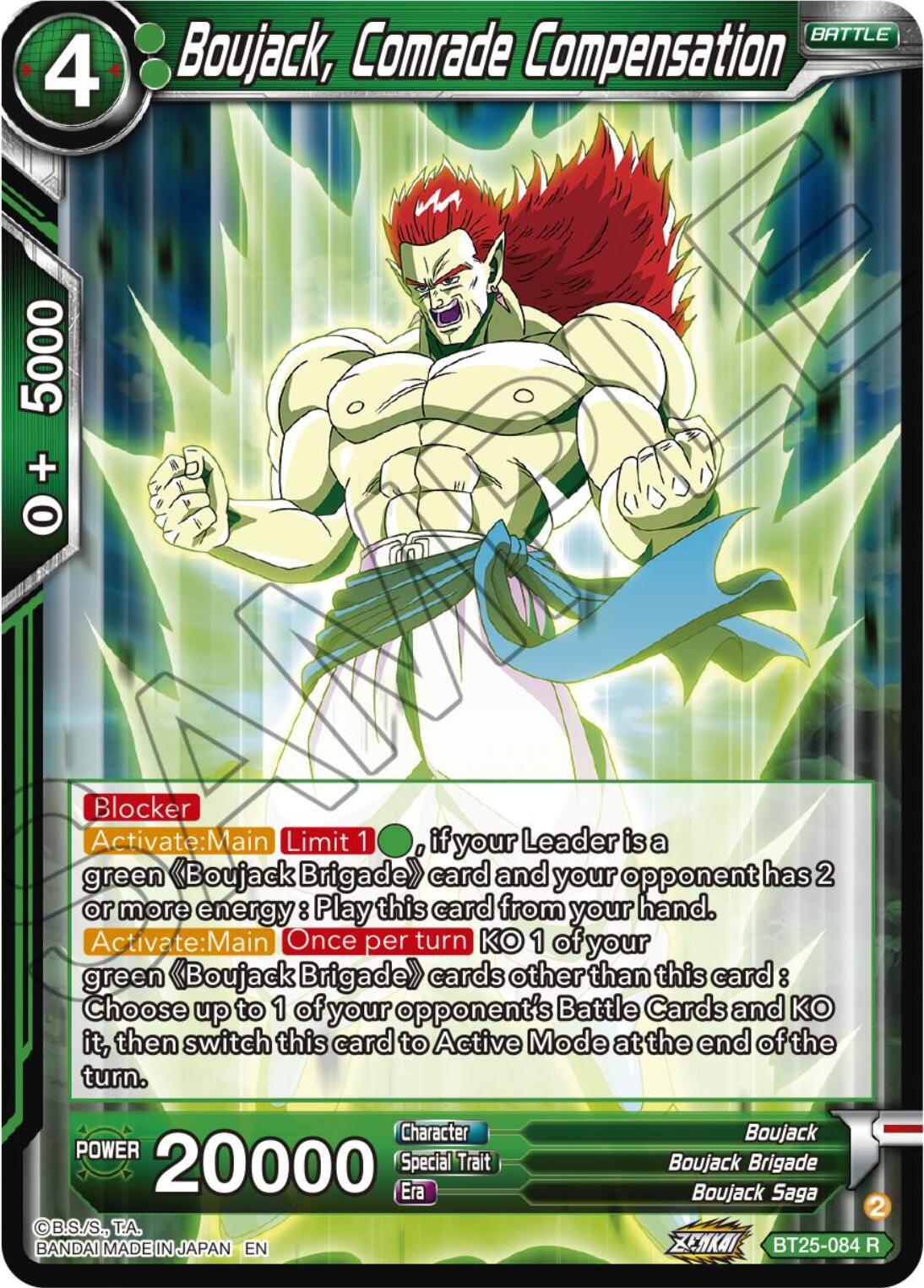 Boujack, Comrade Compensation (BT25-084) [Legend of the Dragon Balls] Parallel Foil