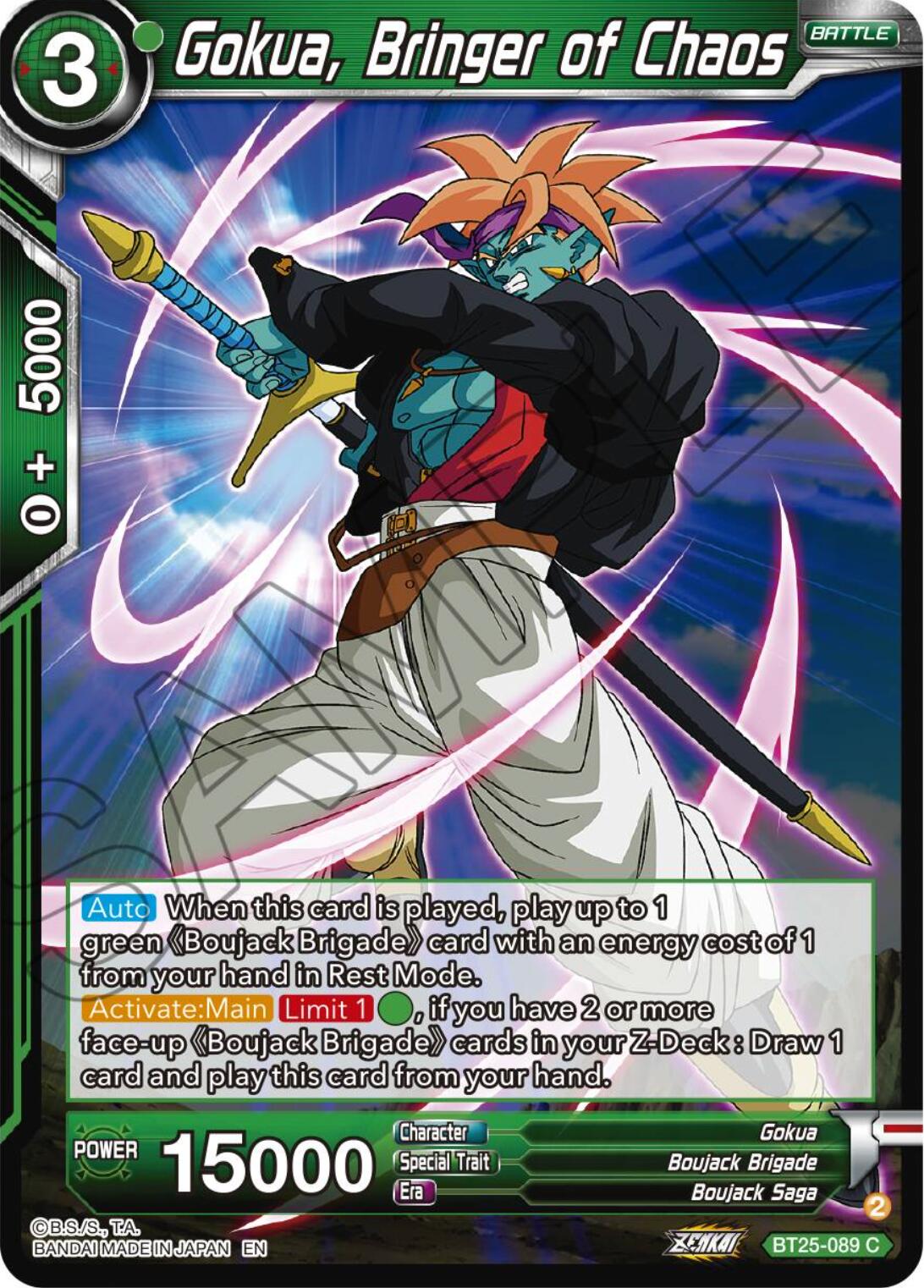 Gokua, Bringer of Chaos (BT25-089) [Legend of the Dragon Balls] Parallel Foil