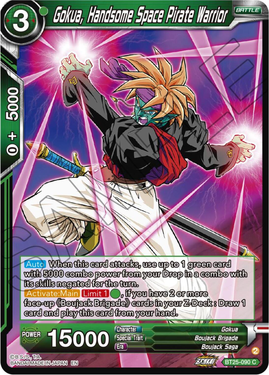 Gokua, Handsome Space Pirate Warrior (BT25-090) [Legend of the Dragon Balls] Parallel Foil