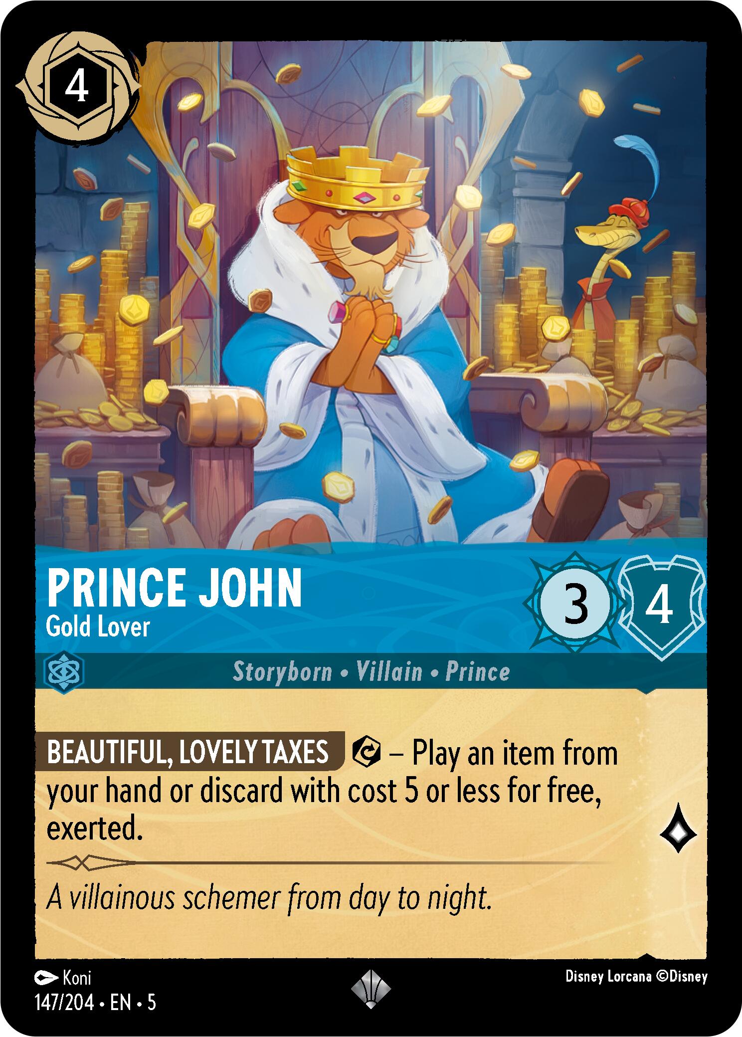 Prince John - Gold Lover (147/204) - Shimmering Skies Cold Foil