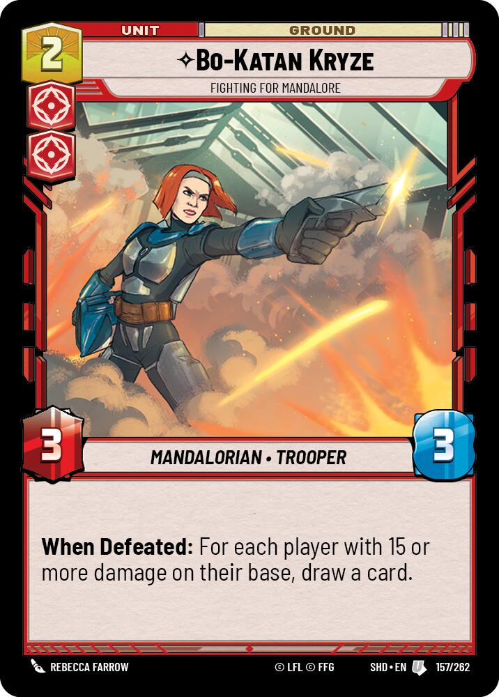 Bo-Katan Kryze - Fighting For Mandalore (157/262) - Shadows of the Galaxy Foil