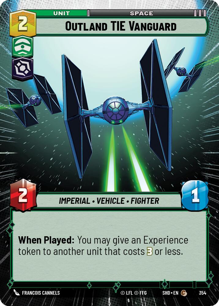 Outland TIE Vanguard (Hyperspace) (354) - Shadows of the Galaxy Foil