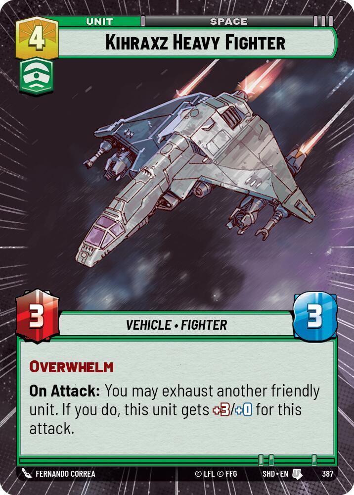 Kihraxz Heavy Fighter (Hyperspace) (387) - Shadows of the Galaxy Foil