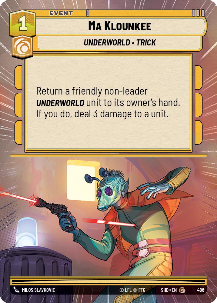 Ma Klounkee (Hyperspace) (496) - Shadows of the Galaxy Foil