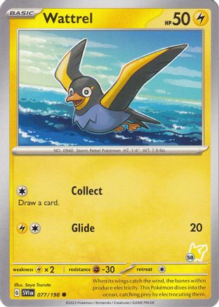 Wattrel Pikachu 077 - Battle Academy 2024