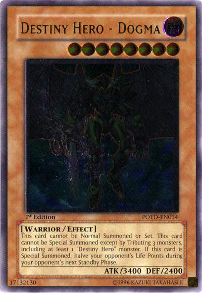 Destiny Hero - Dogma [POTD-EN014] Ultimate Rare - Josh's Cards
