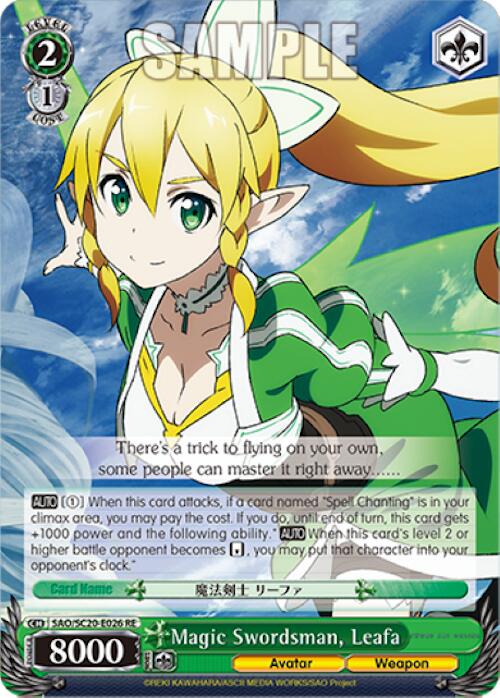 Magic Swordsman, Leafa (SAO/S20-E026 RE) - Sword Art Online Chronicle Set