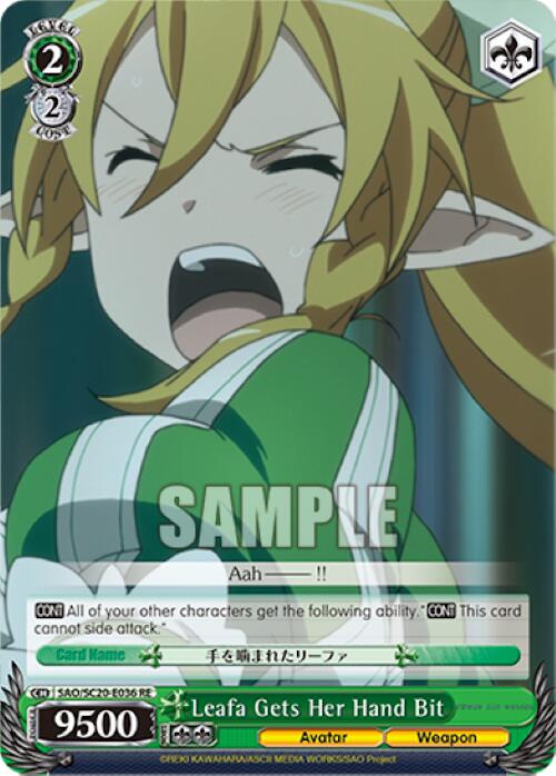 Leafa Gets Her Hand Bit (SAO/S20-E036 RE) - Sword Art Online Chronicle Set