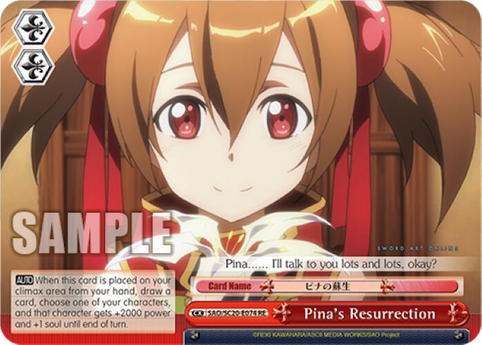Pina's Resurrection (SAO/S20-E074 RE) - Sword Art Online Chronicle Set