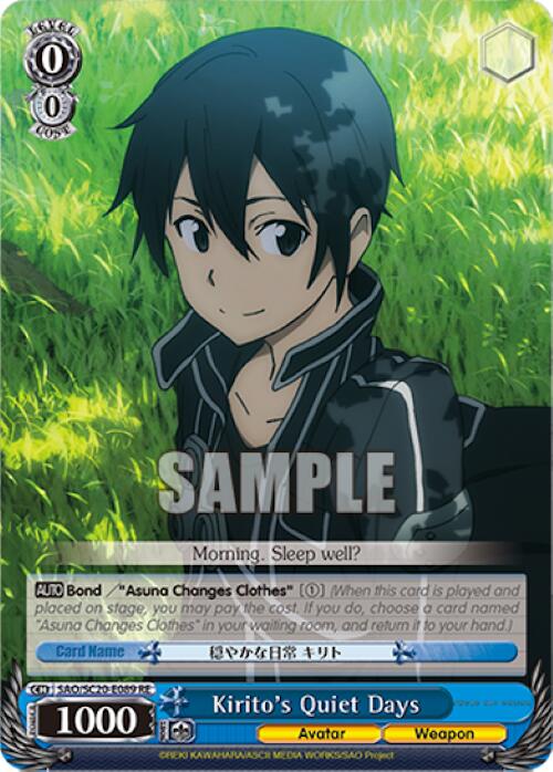 Kirito's Quiet Days (SAO/SC20-E089 RE) - Sword Art Online Chronicle Set