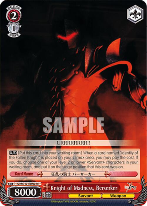 Knight of Madness, Berserker (FZ/SC17-E056 RE) - Fate/Zero Chronicle Set