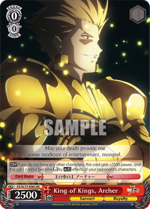 King of Kings, Archer (FZ/SC17-E065 RE) - Fate/Zero Chronicle Set